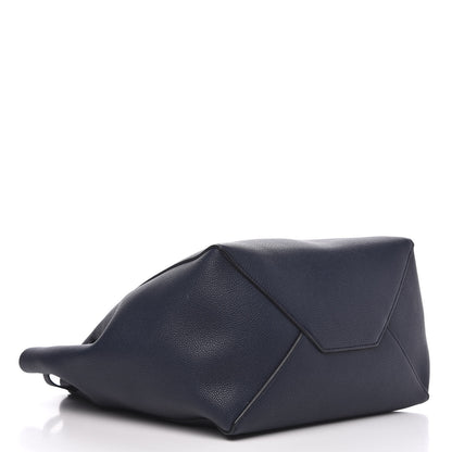 Celine Soft Grained Calfskin Small Belt Cabas Phantom Navy Blue 4 of 9