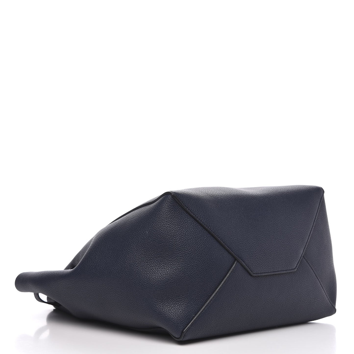 Soft Grained Calfskin Small Belt Cabas Phantom Navy Blue