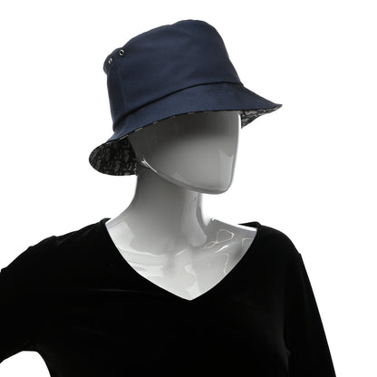 Christian Dior Polyester Cotton Oblique Teddy-D Brim Bucket Hat 57 Black 7 of 11