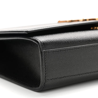 Saint Laurent Grain De Poudre Medium Classic Monogram Kate Satchel Black 8 of 9