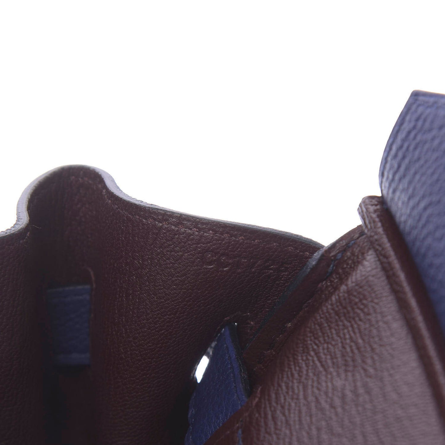Togo Swift Officier Birkin 30 Bleu Encre Rouge H