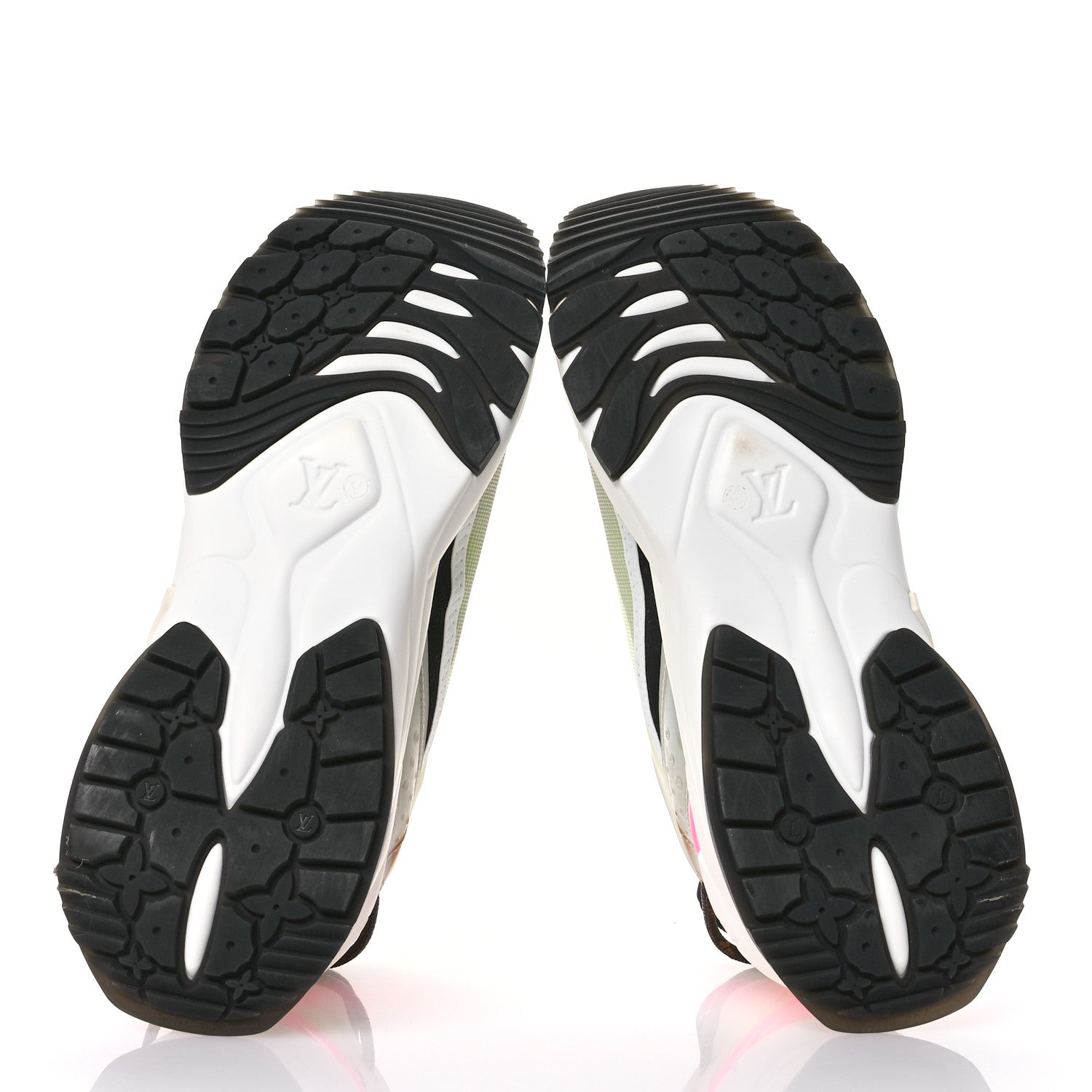 Louis Vuitton Monogram Calfskin Run 55 Sneakers 40 Pink White Yellow 6 of 8