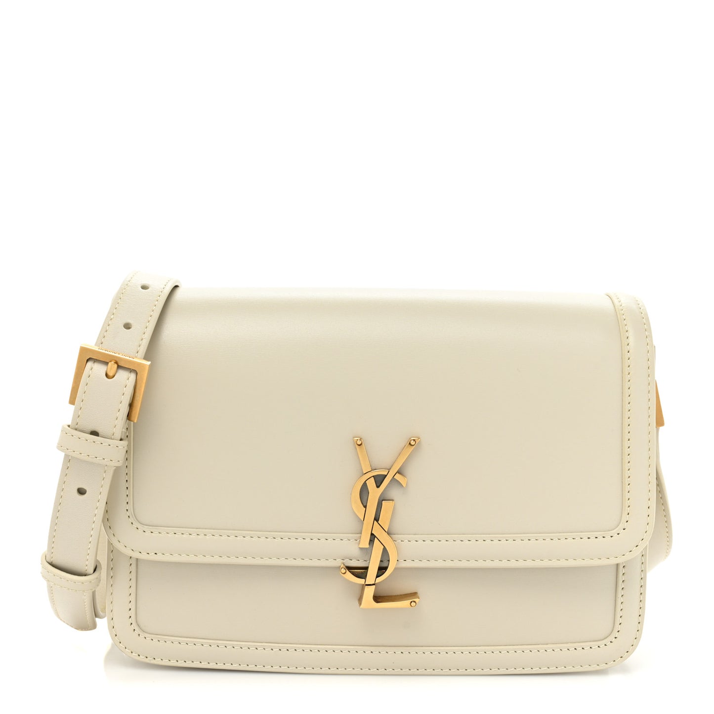 Box Calfskin Monogram Medium Solferino Satchel Crema Soft
