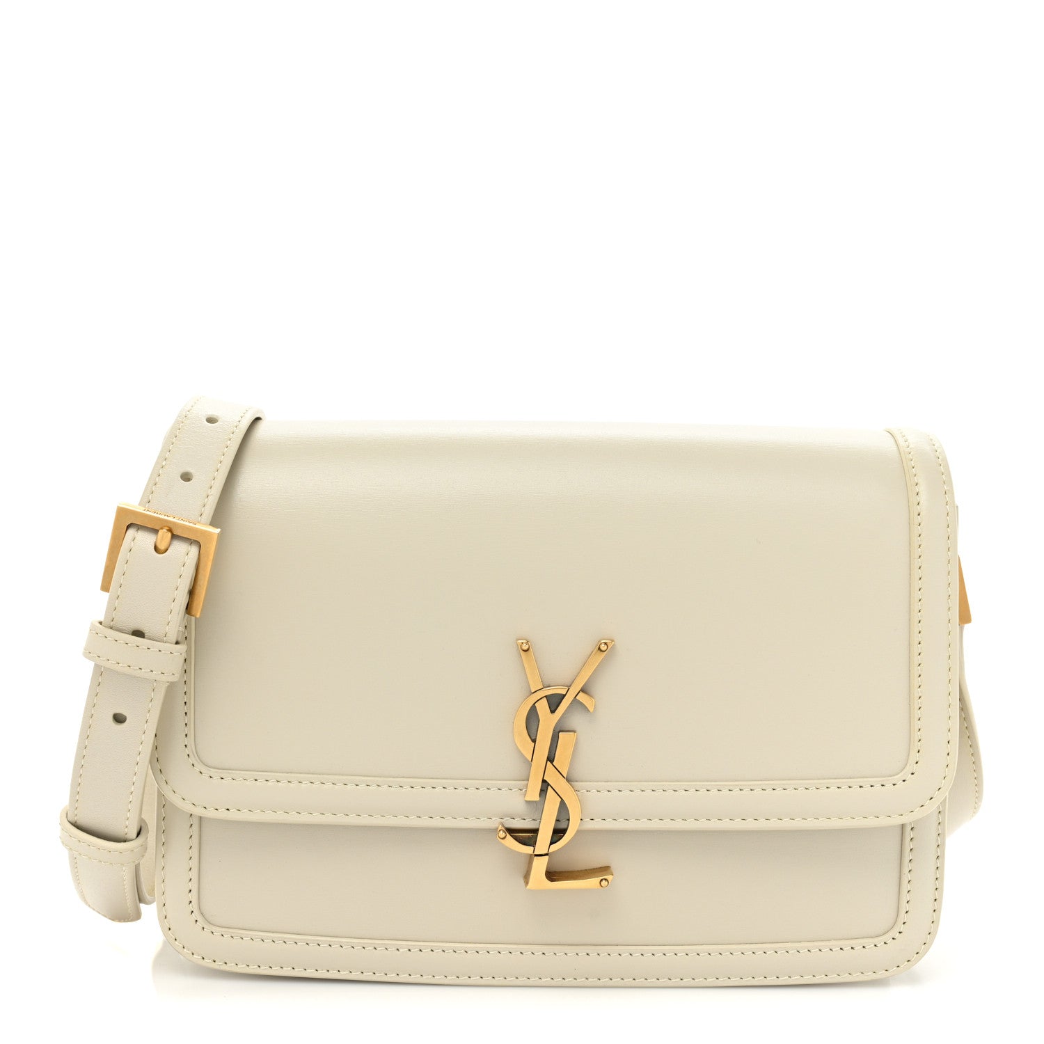 Saint Laurent Box Calfskin Monogram Medium Solferino Satchel Crema Soft 1 of 14