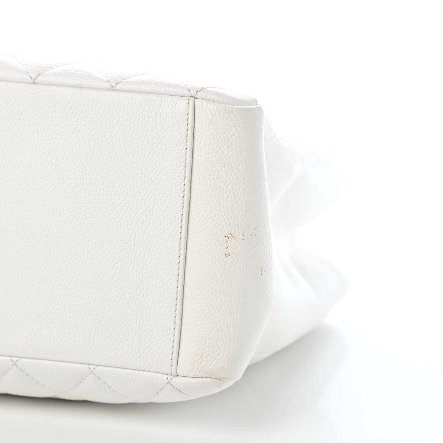 Chanel Caviar Quilted Grand Shopping Tote GST White 9 of 10