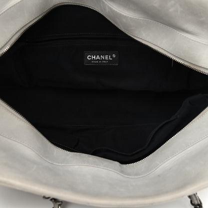 Chanel Iridescent Calfskin Chic Quilt Bowling Bag Grey 4 of 13