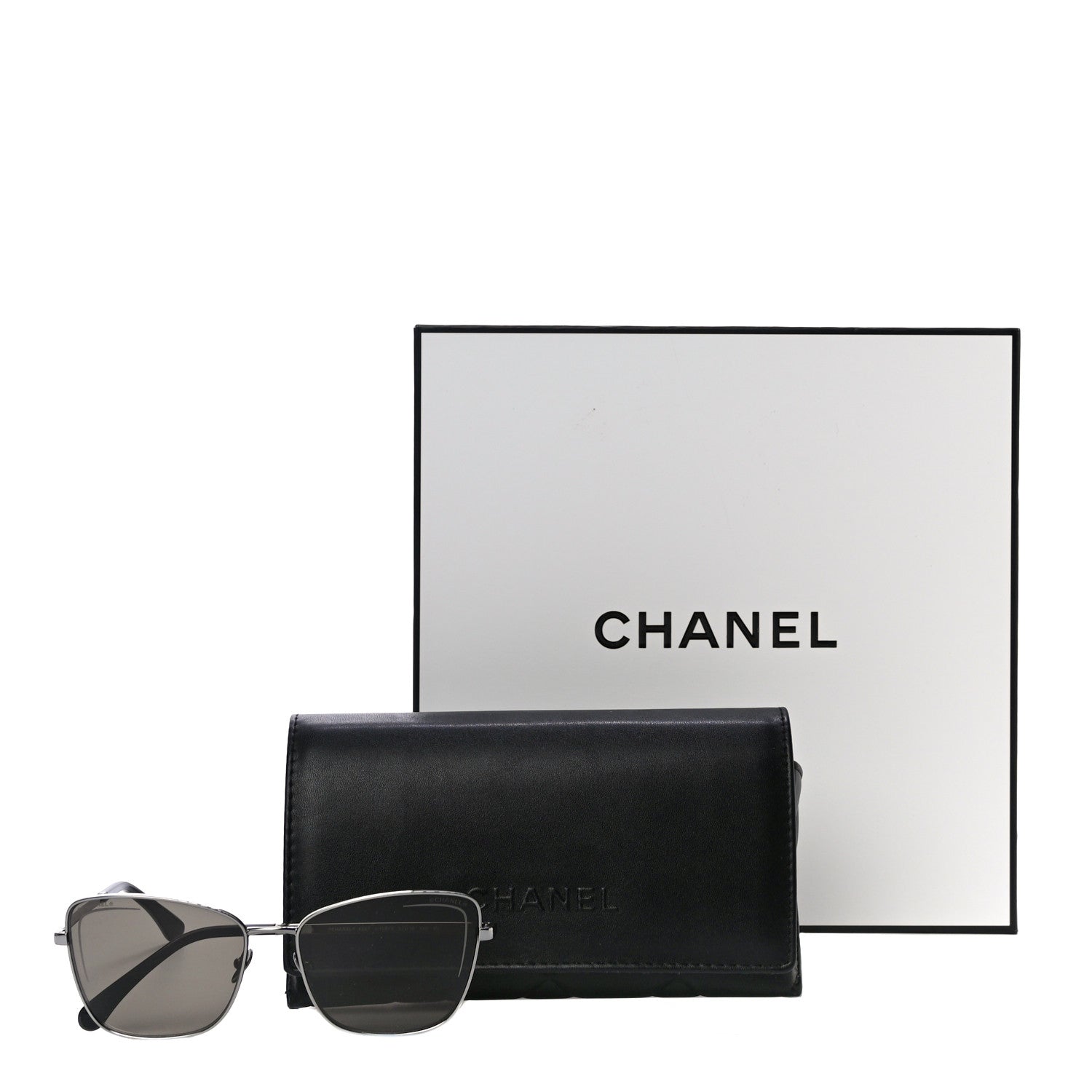Chanel Metal Cat Eye Sunglasses 4267 Black 7 of 7