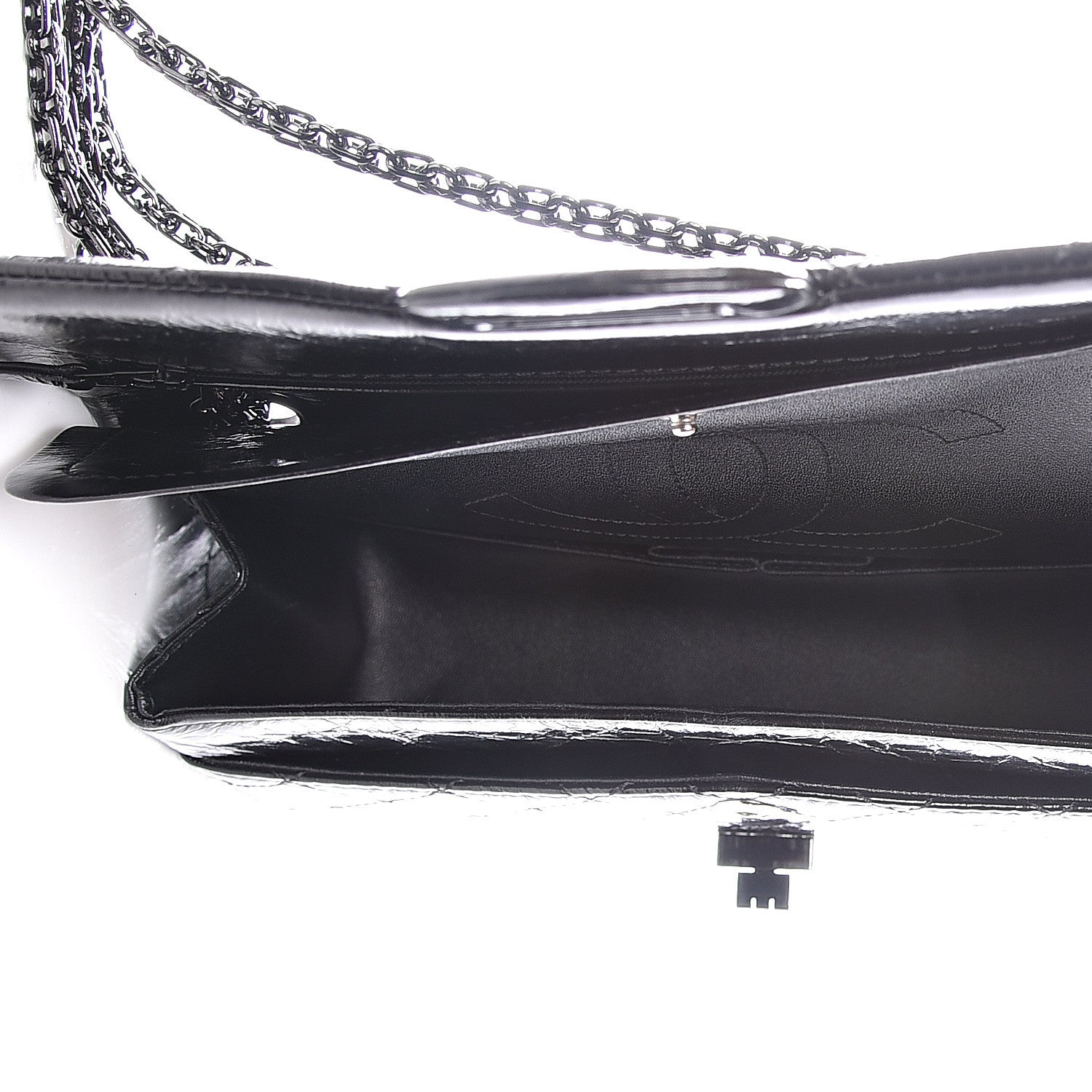 Chanel Glazed Aged Calfskin Quilted 2.55 Reissue 225 Flap So Black 4 of 10