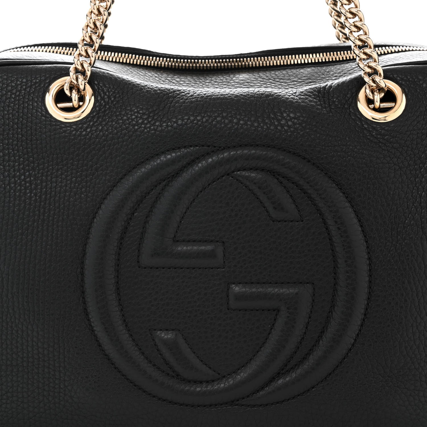 Gucci Pebbled Calfskin Medium Soho Bowler Black 8 of 11