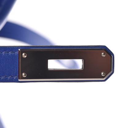 Hermes Tadelakt Birkin 30 Bleu Electrique 30 of 35