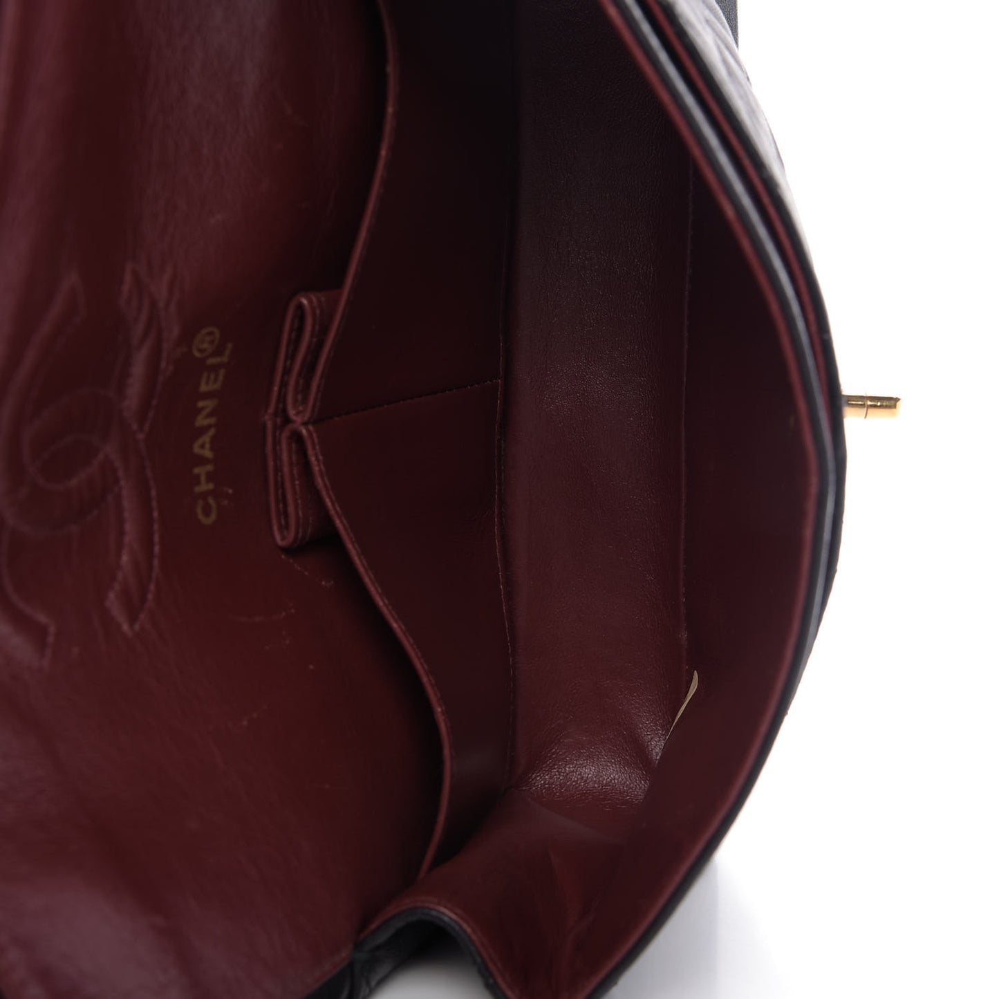 Lambskin Quilted Small Double Flap Black