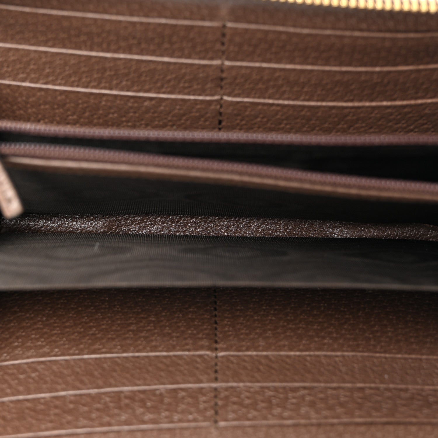 Gucci GG Supreme Monogram Web Ophidia Zip Around Wallet Brown 5 of 9
