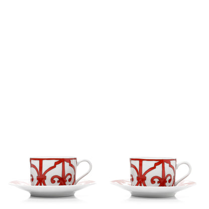 Hermes Porcelain Balcon du Guadalquivir Breakfast Cup And Saucer Set Of 2 1 of 11