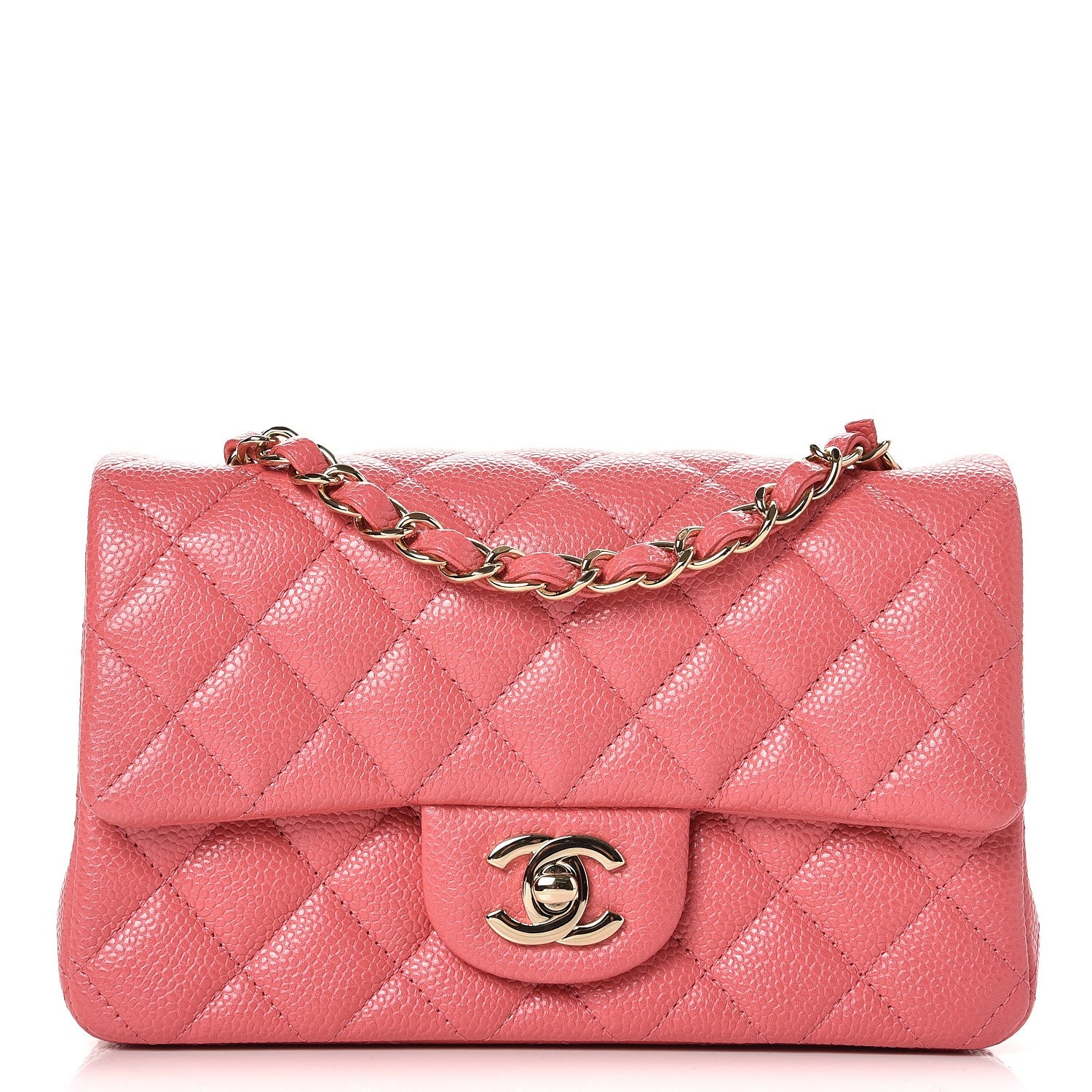 Chanel Caviar Quilted Mini Rectangular Flap Dark Pink 1 of 8