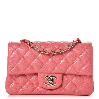 Chanel Caviar Quilted Mini Rectangular Flap Dark Pink 1 of 8