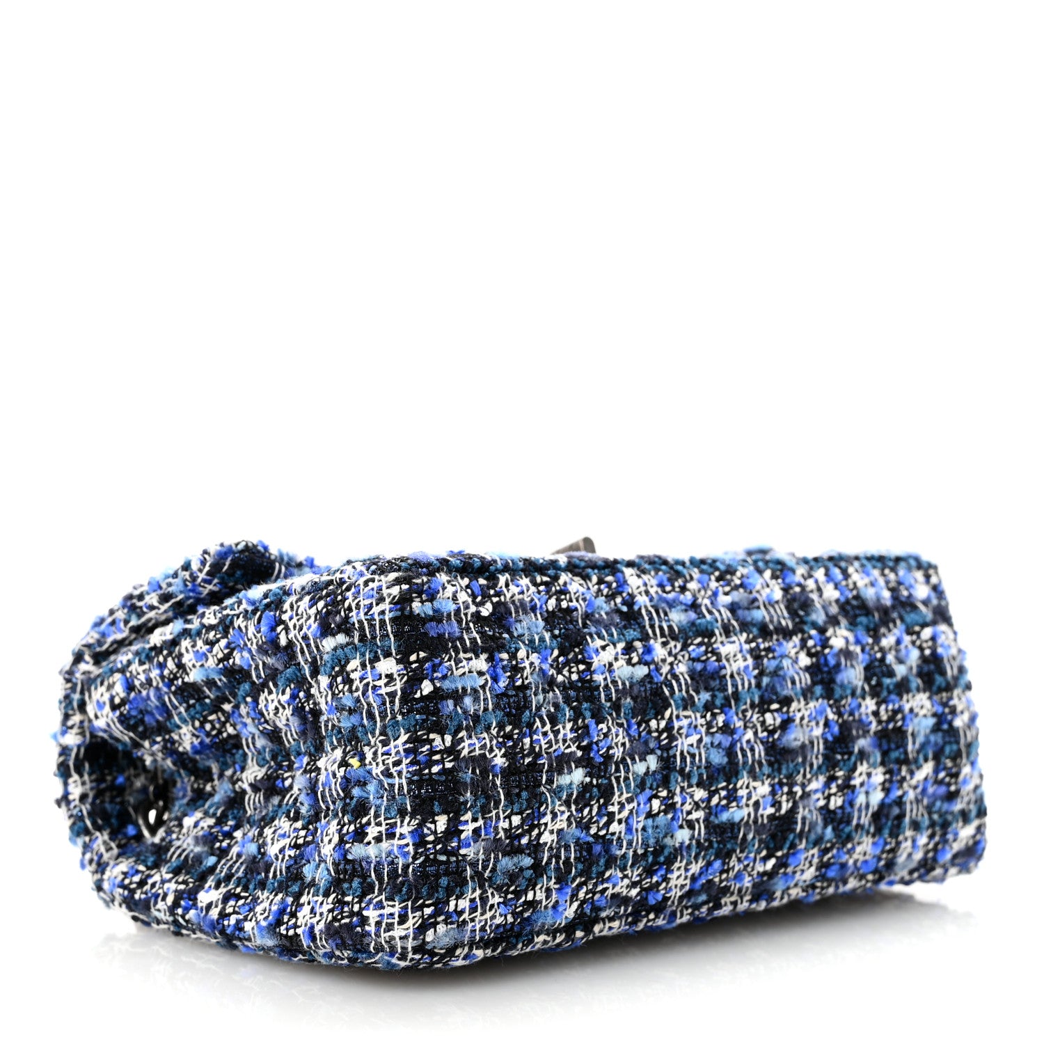 Chanel Tweed Quilted 2.55 Reissue Mini Flap Navy Blue Ecru Black 4 of 11
