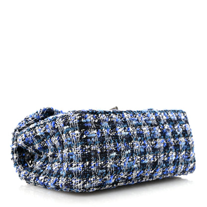 Chanel Tweed Quilted 2.55 Reissue Mini Flap Navy Blue Ecru Black 4 of 11