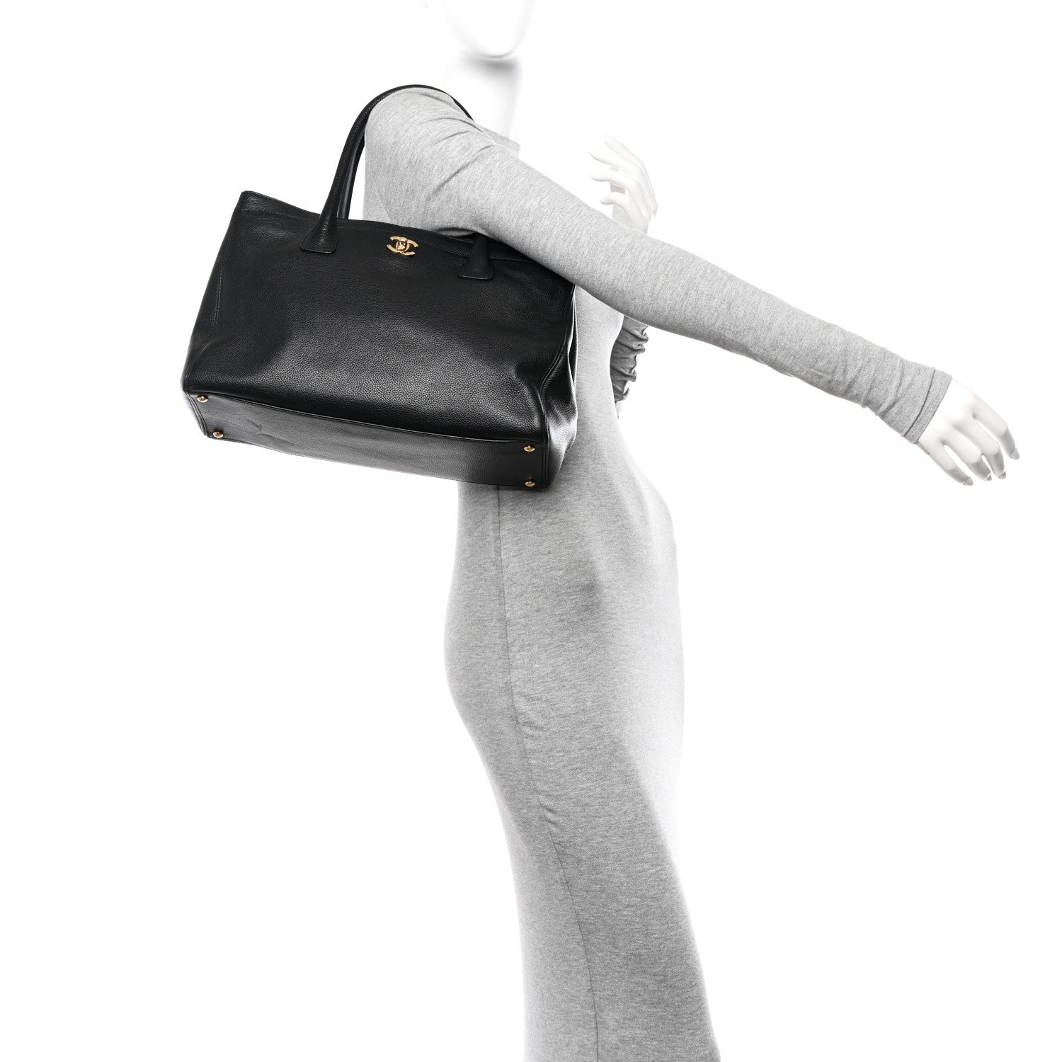 Chanel Caviar Cerf Executive Shopper Tote Black 2 of 12