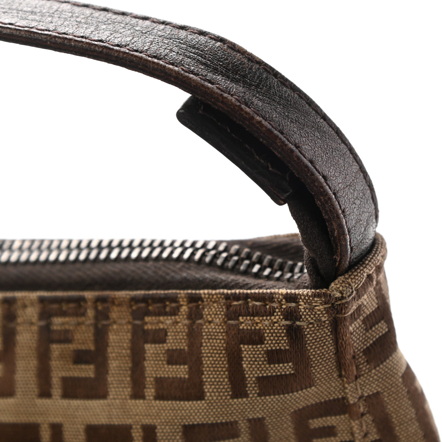 Fendi Zucchino Pochette Dark Brown 13 of 15