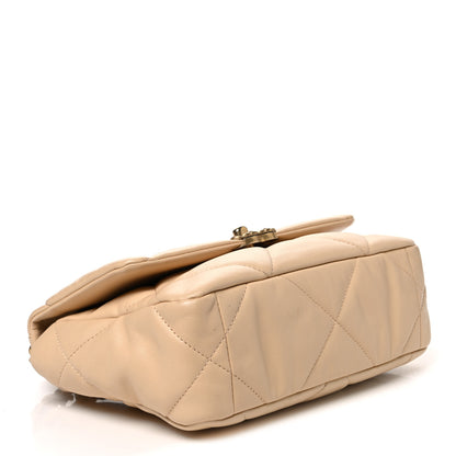 Chanel Goatskin Quilted Medium Chanel 19 Flap Beige 4 of 11