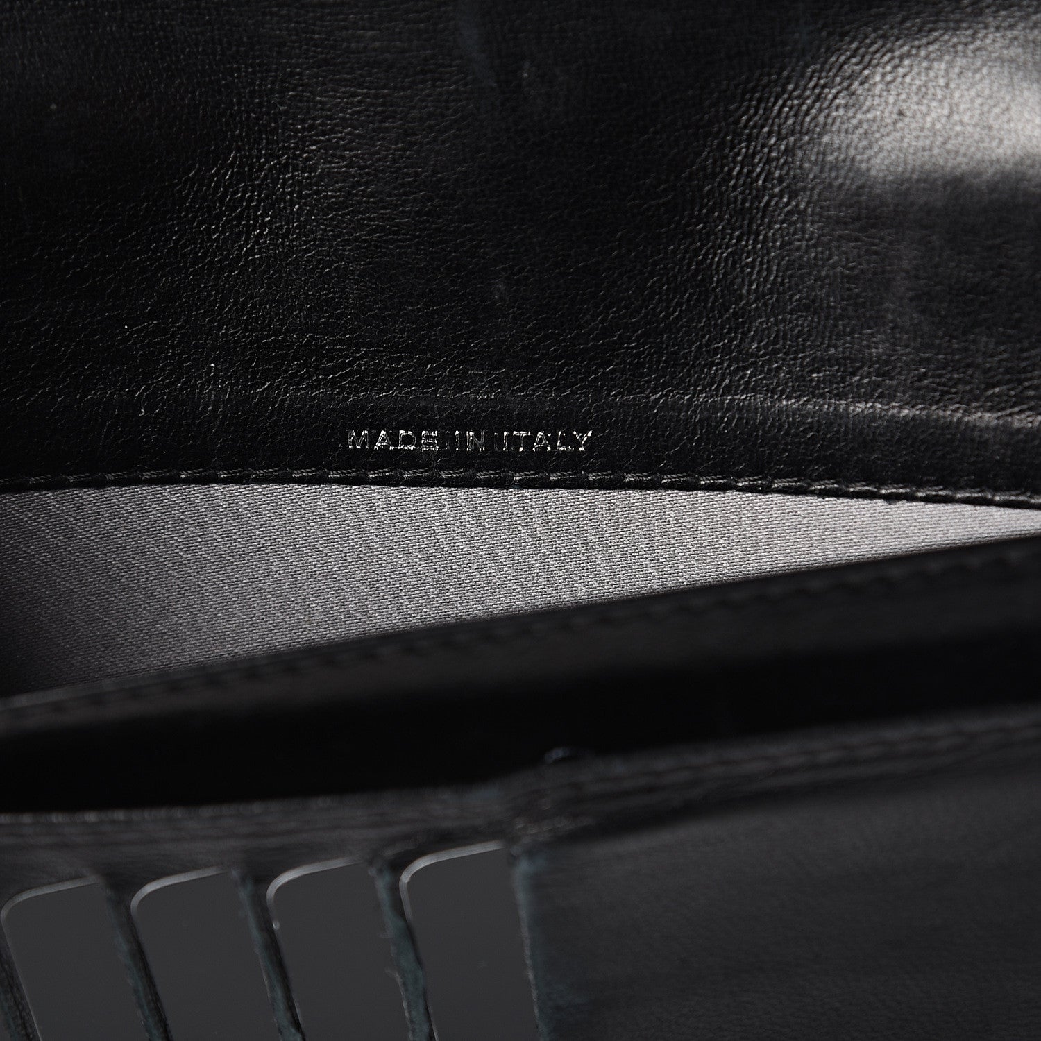 Chanel Lambskin Camellia Embossed Zip Around Organizer Wallet Black 6 of 6