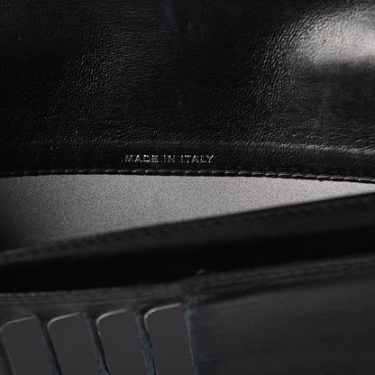 Chanel Lambskin Camellia Embossed Zip Around Organizer Wallet Black 6 of 6