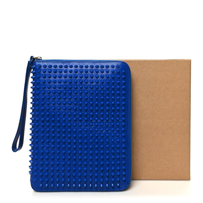 Christian Louboutin Calfskin Spiked IPad Case Blue Saphir 12 of 12