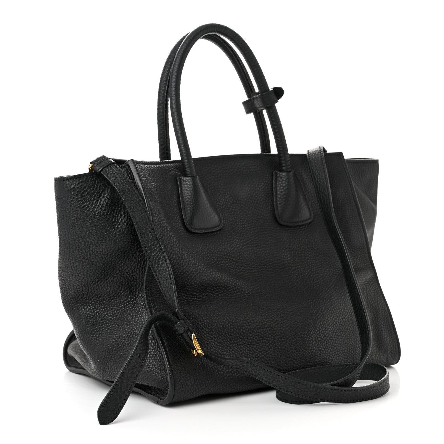 Prada Vitello Daino Shopping Tote Black 3 of 12