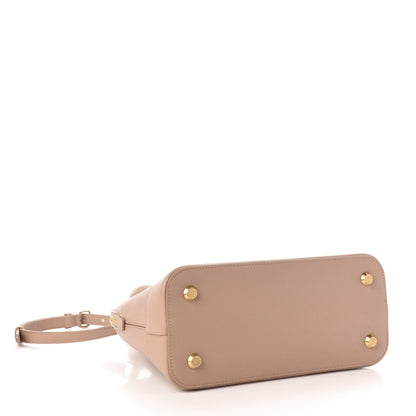 Balenciaga Signature Grained Calfskin Logo S Ville Top Handle Bag Nude Beige White 4 of 12
