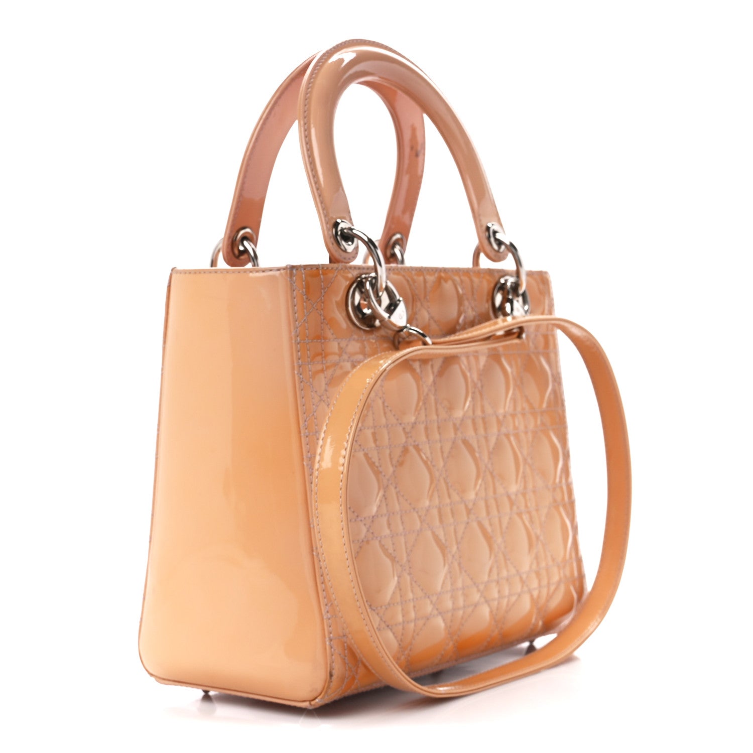 Christian Dior Patent Cannage Medium Lady Dior Rose Clair 3 of 15