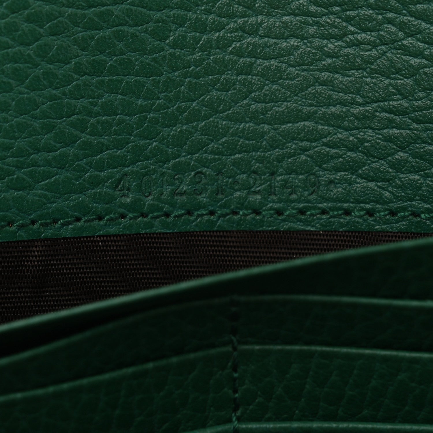 Gucci Calfskin Mini Dionysus Chain Wallet Emerald 7 of 10