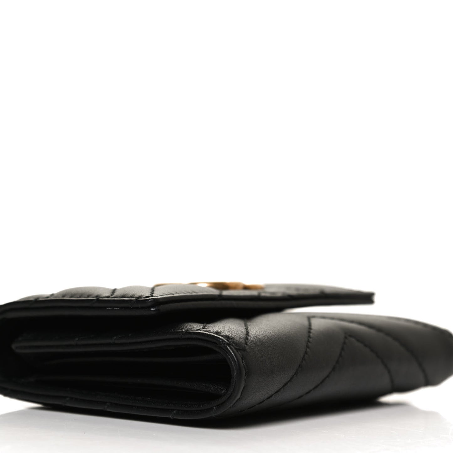 Calfskin Matelasse GG Marmont Wallet Black