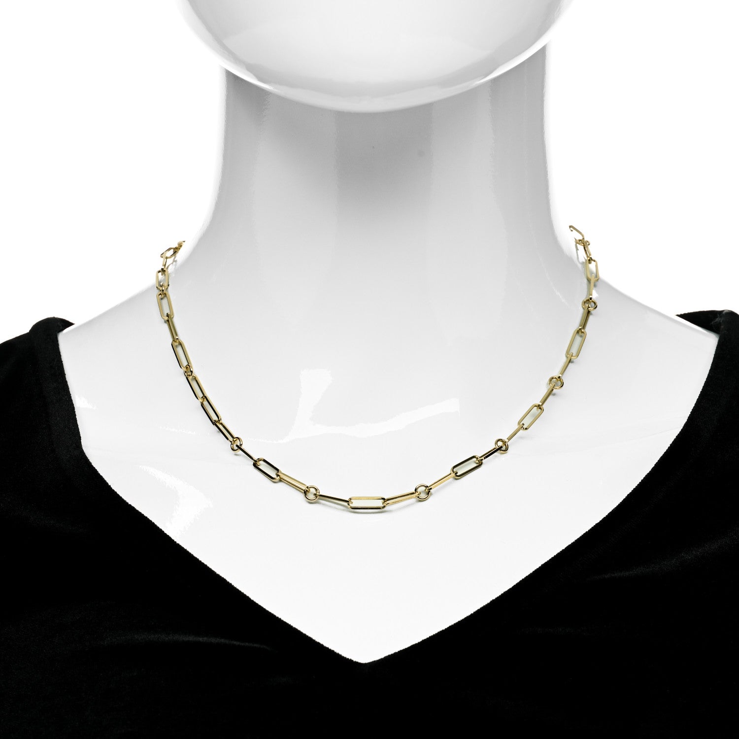 Roberto Coin 18K Yellow Gold Paper Clip Link Necklace 2 of 5