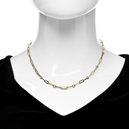 Roberto Coin 18K Yellow Gold Paper Clip Link Necklace 2 of 5