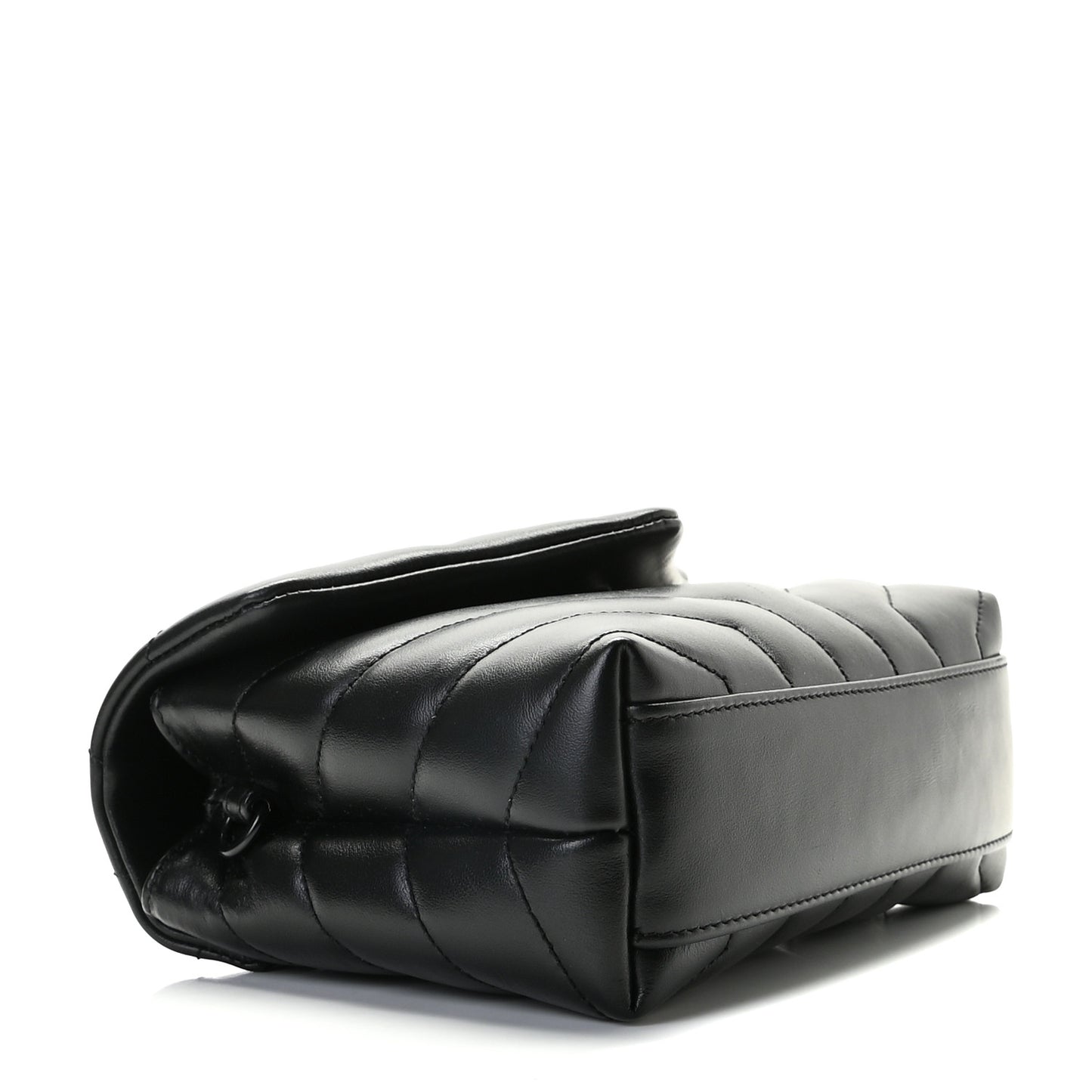 Calfskin Y Quilted Monogram Toy Loulou Crossbody Bag Black