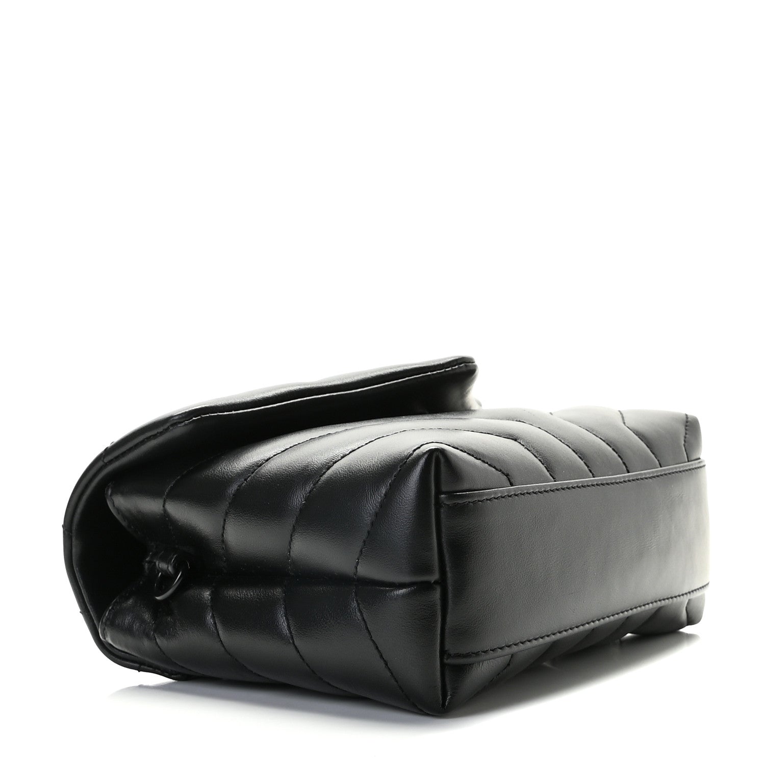 Saint Laurent Calfskin Y Quilted Monogram Toy Loulou Crossbody Bag Black 4 of 12