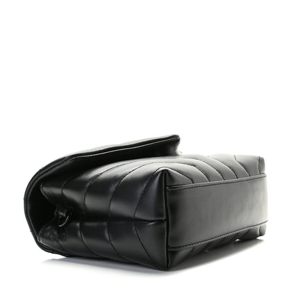 Saint Laurent Calfskin Y Quilted Monogram Toy Loulou Crossbody Bag Black 4 of 12