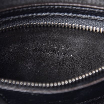Celine Drummed Calfskin Micro Luggage Black 10 of 10