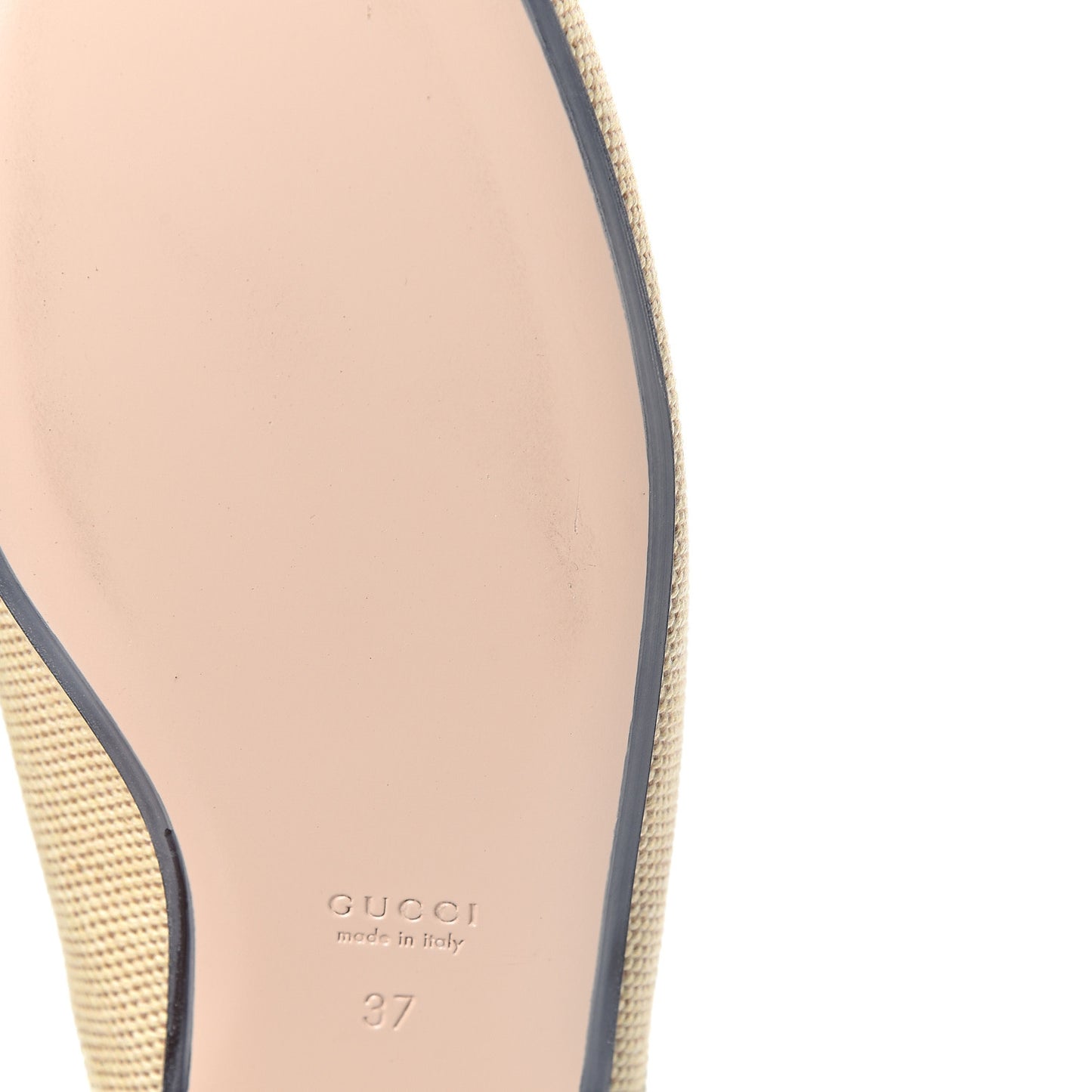 Canvas Vintage Charlotte Web Princetown Slippers 37 Sand Cuir