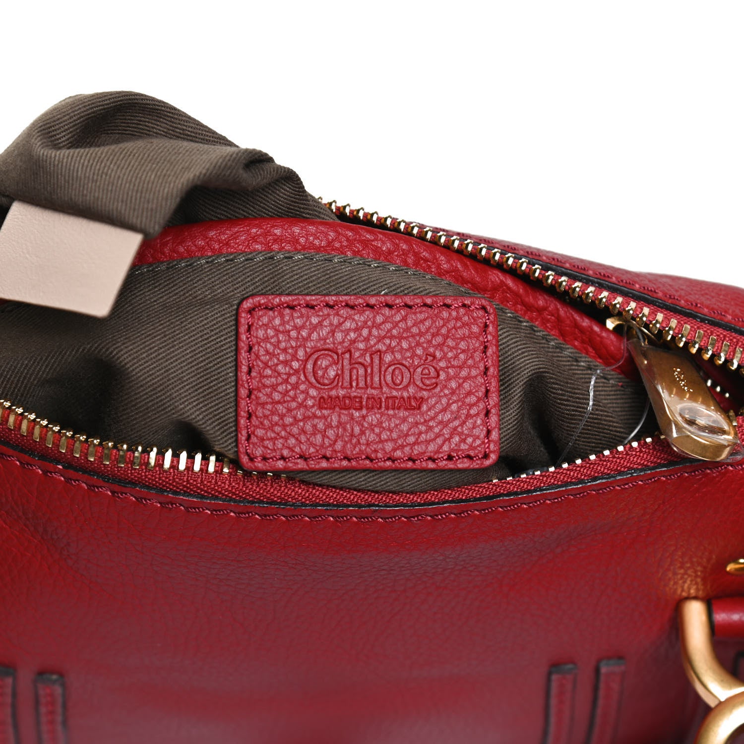 Chloe Calfskin Small Marcie Satchel Dahlia Red 6 of 12