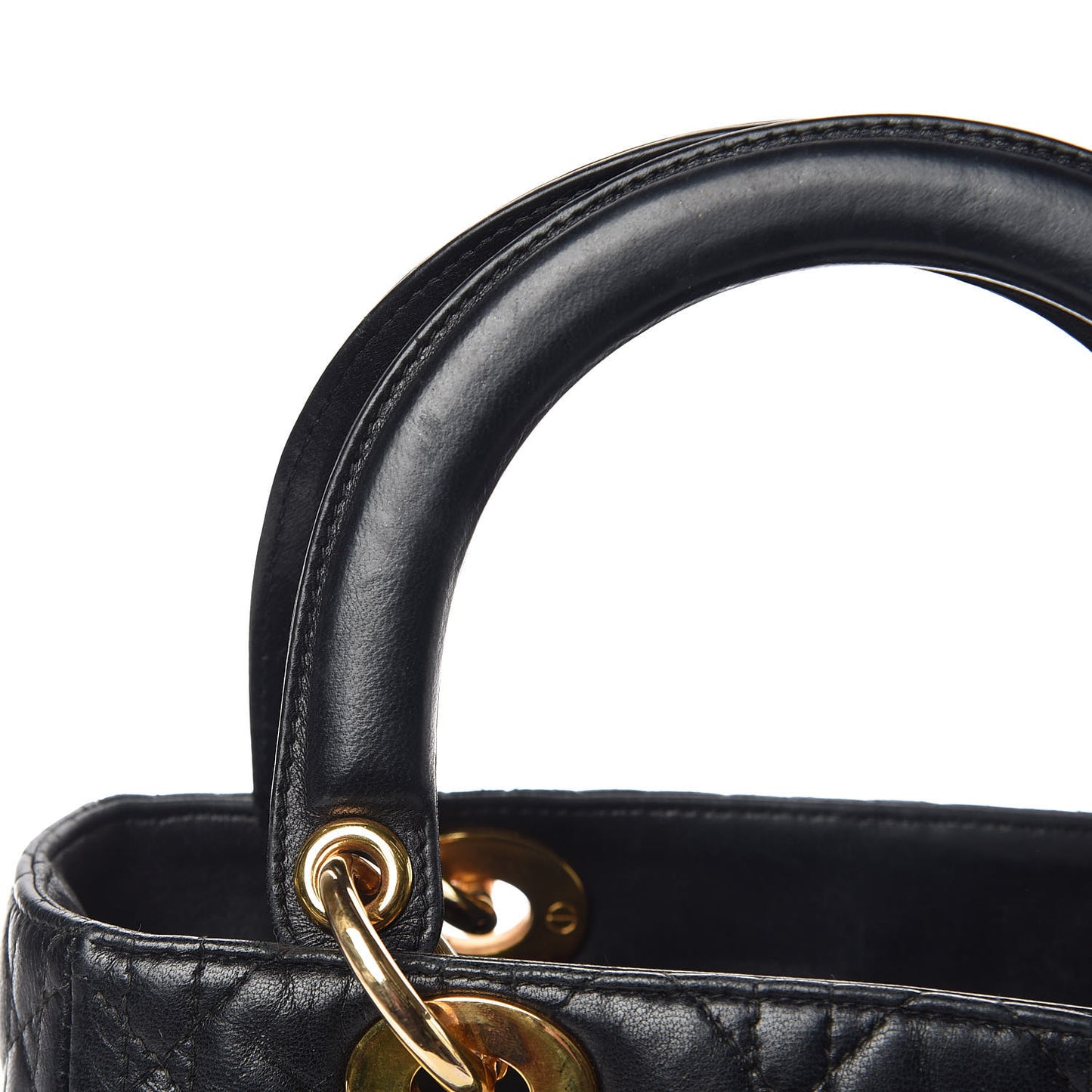 Lambskin Cannage Medium Lady Dior Black