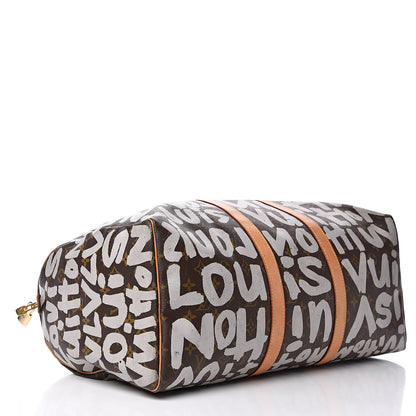 Louis Vuitton Graffiti Keepall 50 Silver 4 of 15