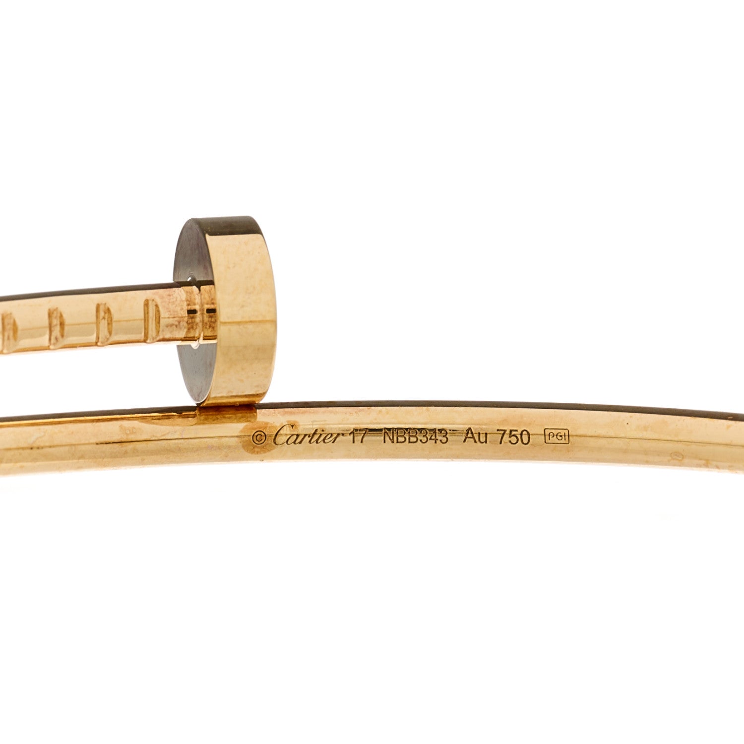 Cartier 18K Yellow Gold Small Juste Un Clou Bracelet 17 3 of 4