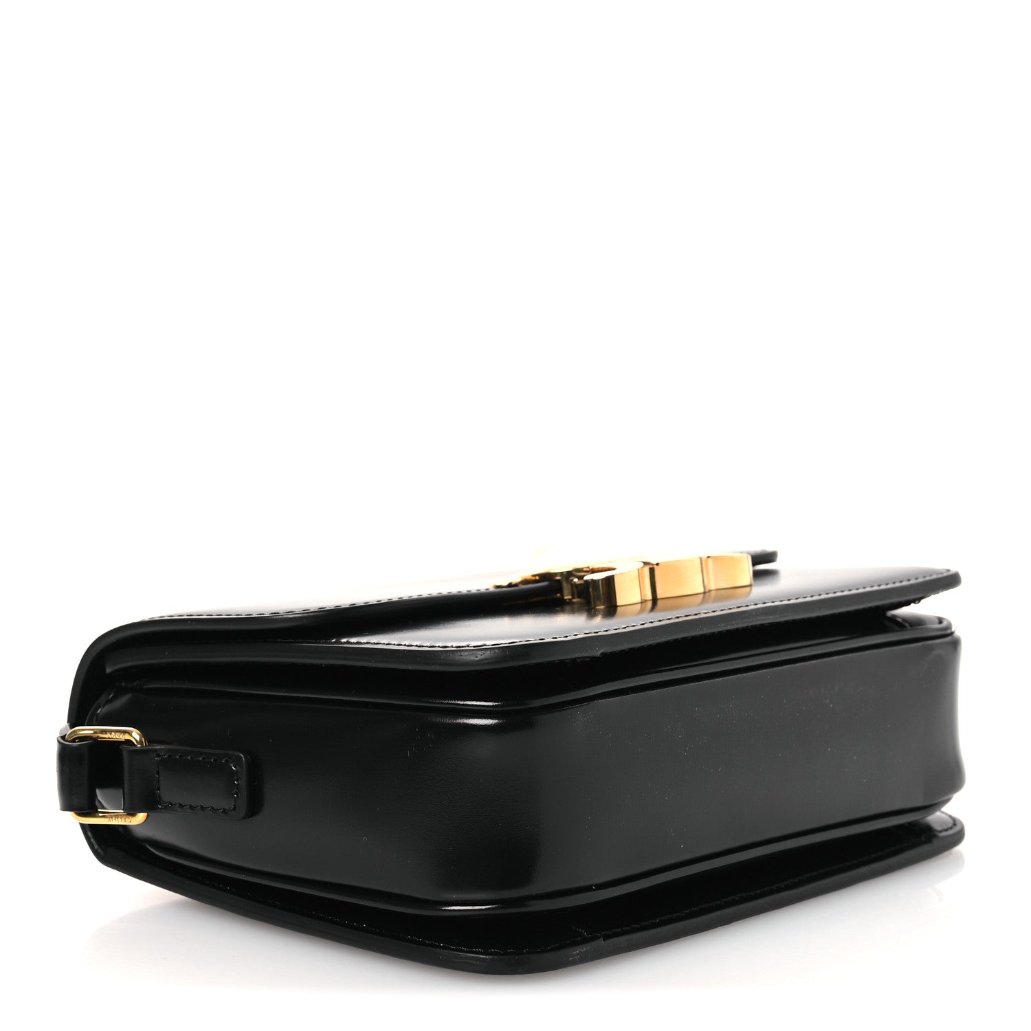Celine Shiny Calfskin Teen Triomphe Black 4 of 14