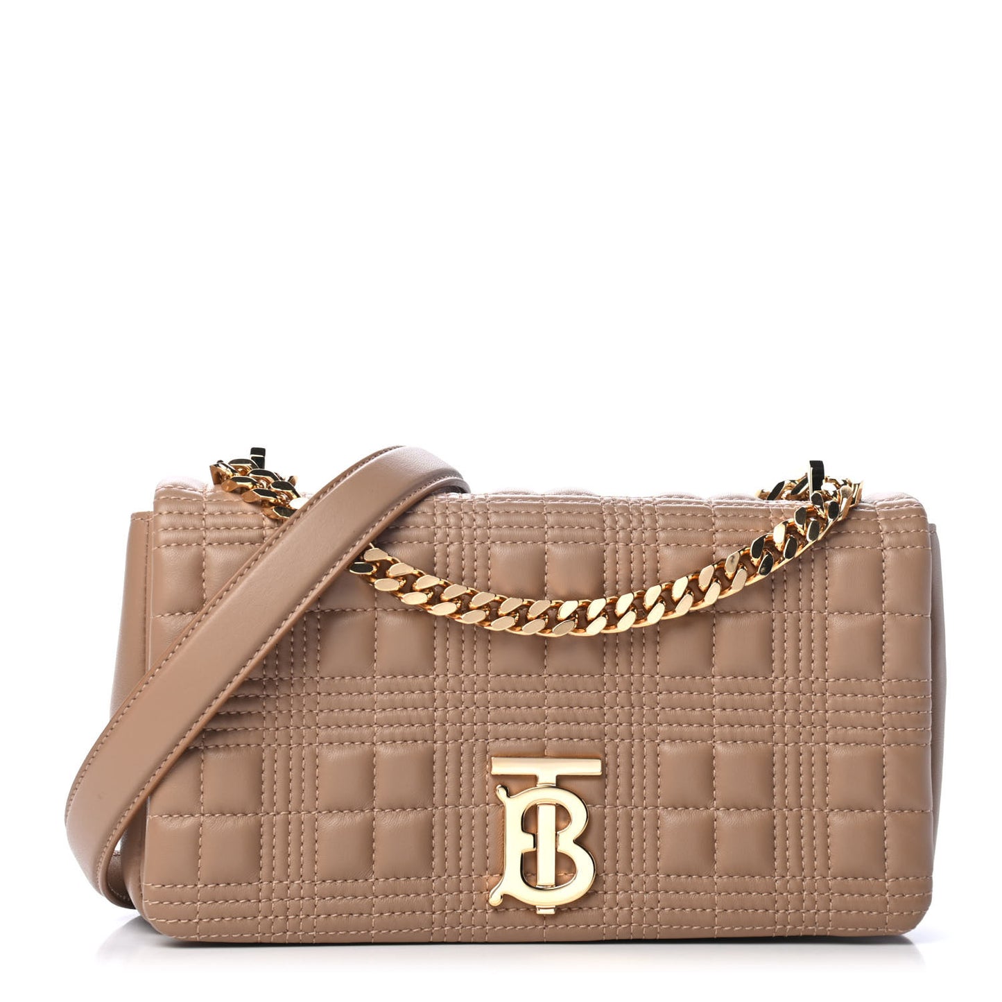 Lambskin Quilted Small Lola Bag Camel