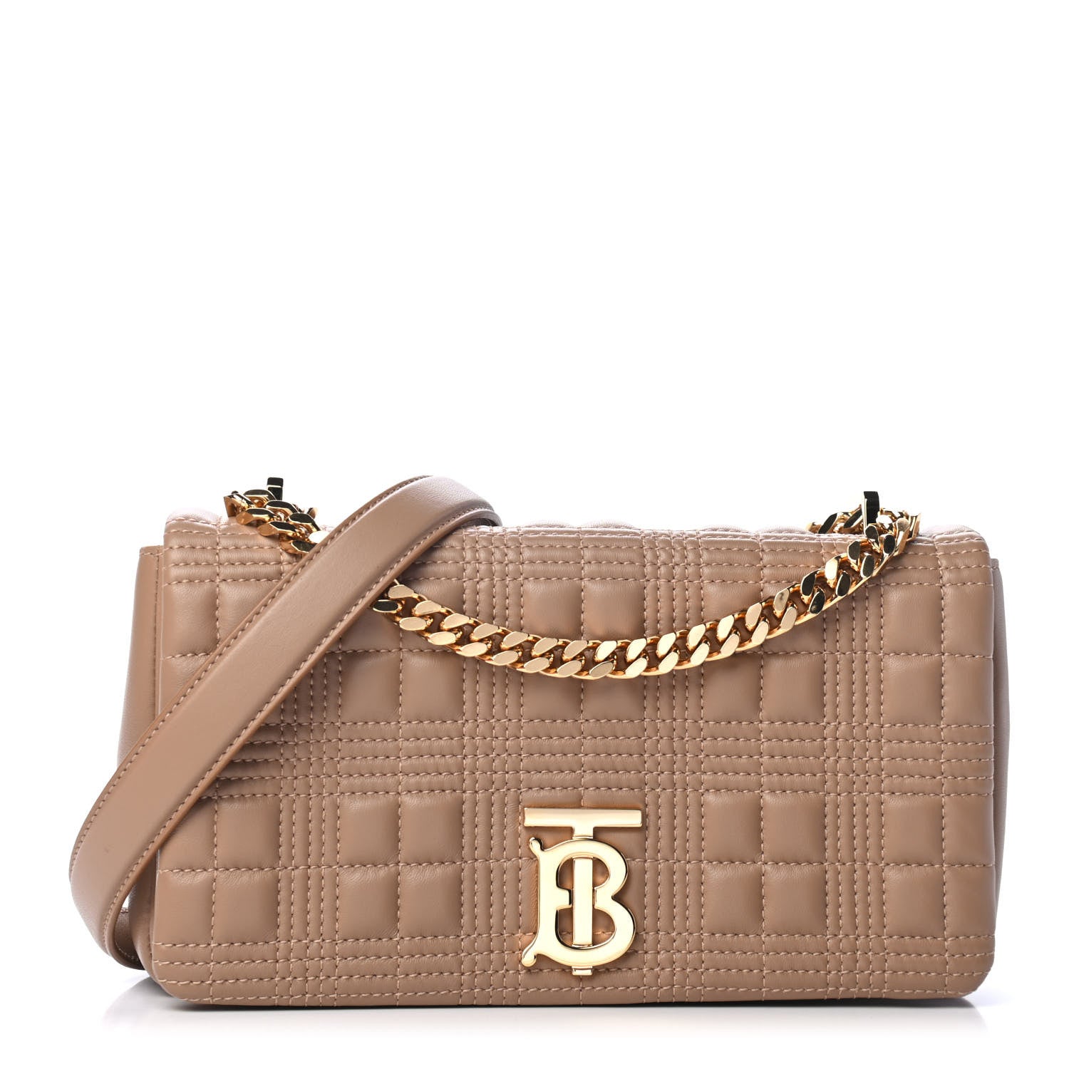 Burberry Lambskin Quilted Small Lola Bag Camel 1 of 5