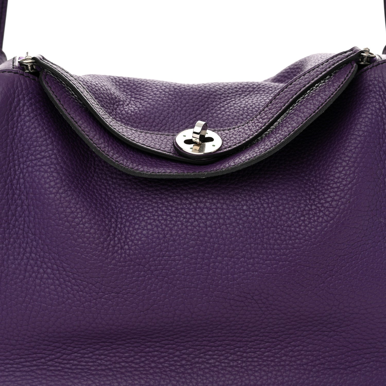Hermes Taurillon Clemence Eclat Lindy 30 Ultraviolet Bleu Obscur 8 of 11