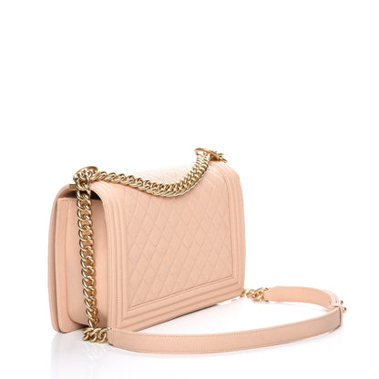 Chanel Caviar Quilted New Medium Boy Flap Beige Clair 4 of 8
