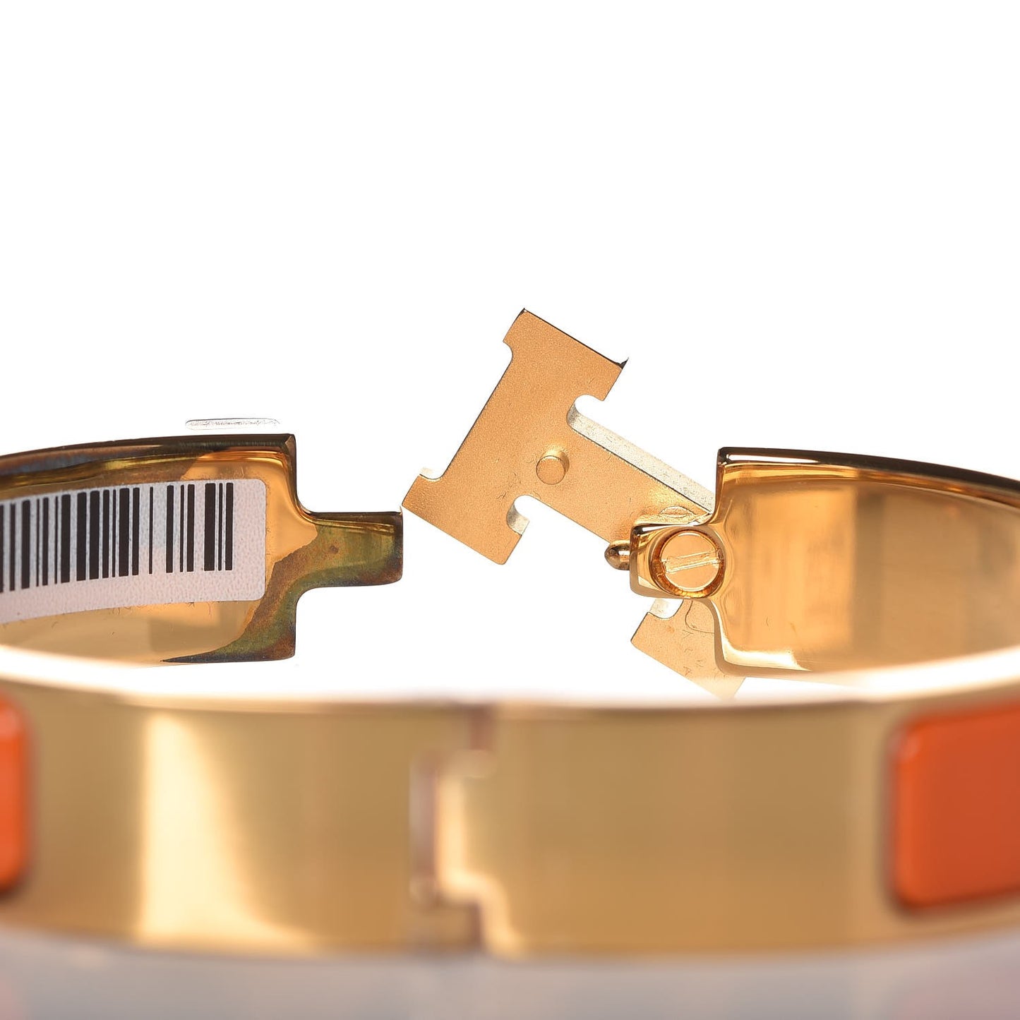 Enamel Narrow Clic Clac H Bracelet PM Orange