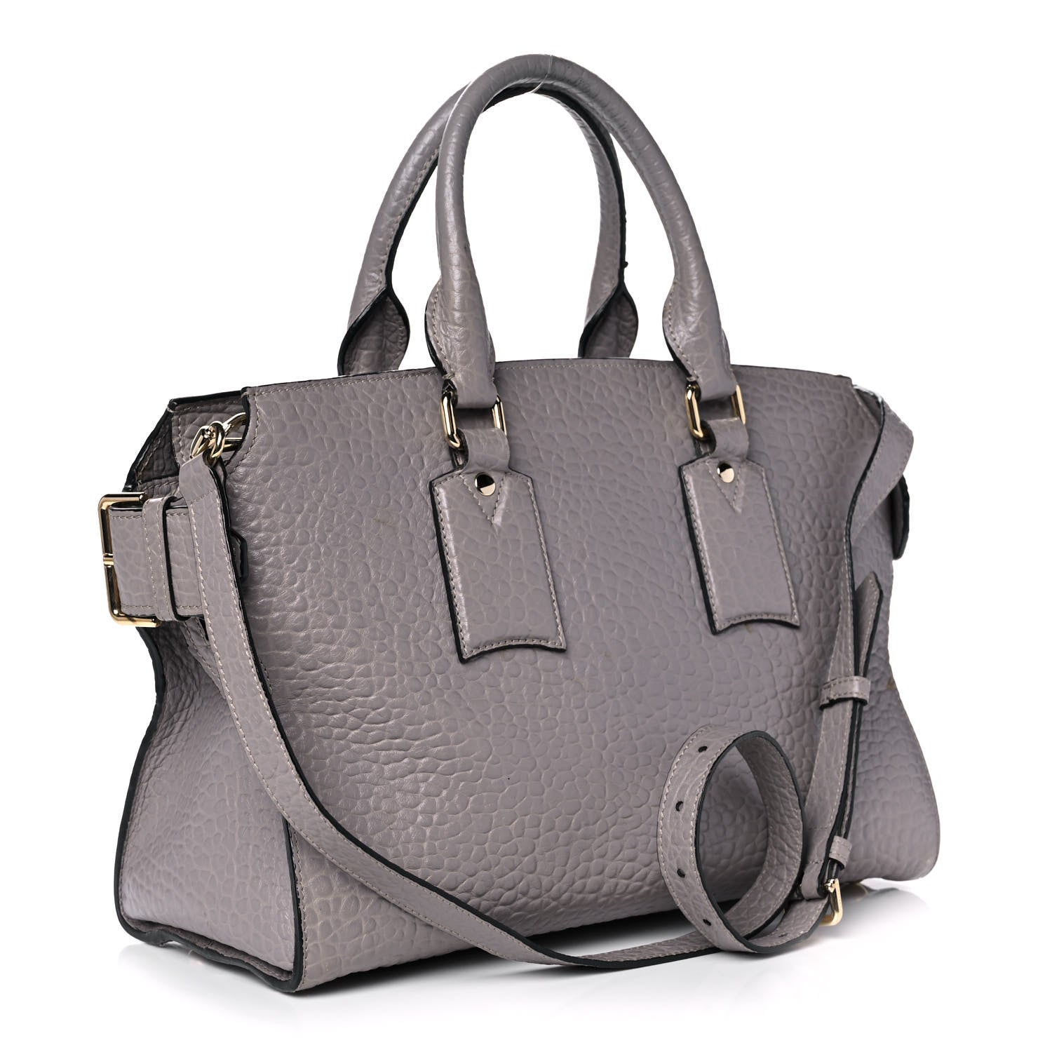 Burberry Signature Grain Medium Clifton Bag Grey 2 of 9